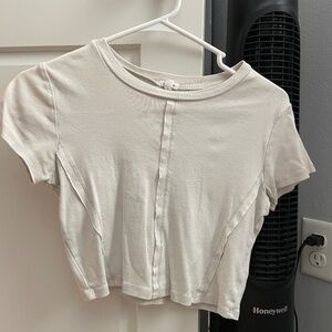 Small Cream Garage Cropped Tee